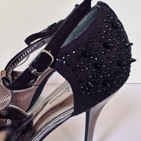 Diva Lounge Womens Metalic Platform Heel - Picture 9 of 12